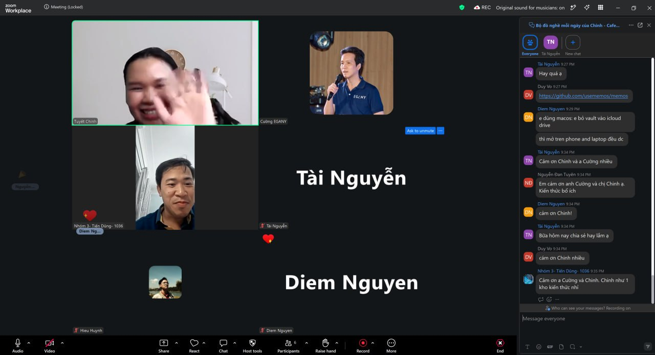 Xây dựng kho tri thức và workflow làm việc tự động — hình ảnh từ chương trình do Chinh thực hiện